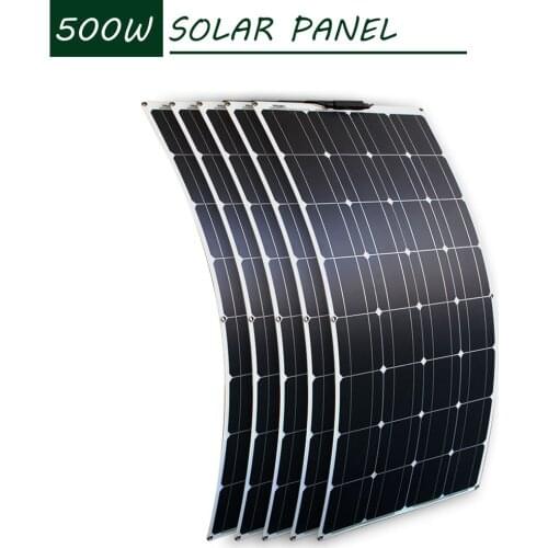 Solar Panel 500w Monocrystalline Solar Power Waterproof 12V Mounting Semi Flexible Panel Solar 100w 200w 300w 400w for Boat