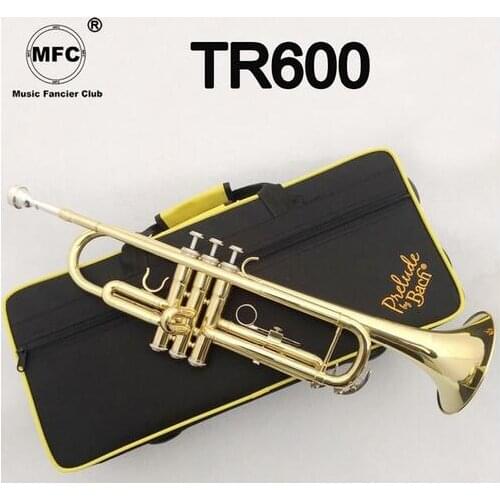 Brand New Student Model TR600 Bb Trumpet Gold Lacquer Trompete Instrumentos Musicales Profesionales With Case Mouthpiece
