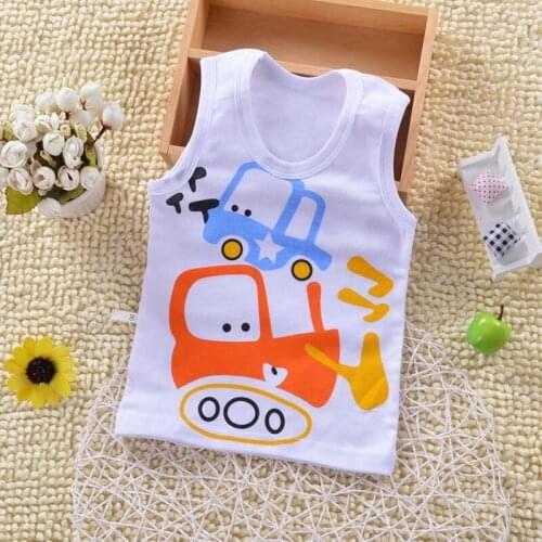 Baby Tops Children Vest Boys Girls Summer T Shirts Sleeveless Tank Camisoles Solid Toddler Tees Kids T-Shirt Clothes