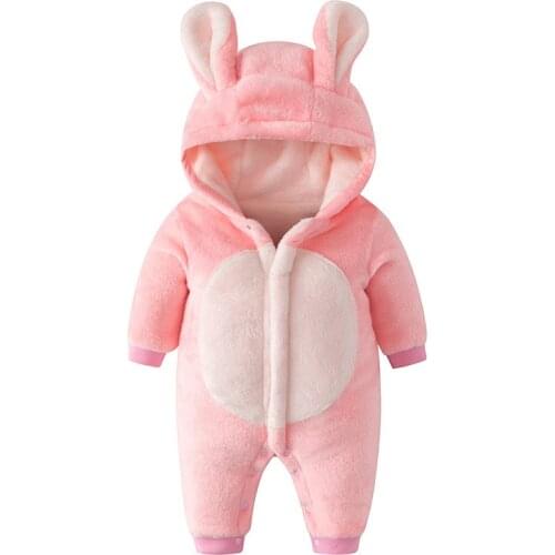 Spring Autumn Baby Clothes Flannel Baby Boy Clothes Cartoon Animal Jumpsuit Baby Girl Rompers Baby Clothing Pajamas