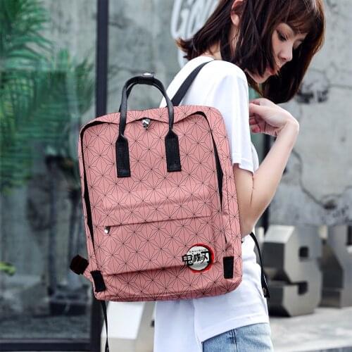 New Anime Demon Slayer Kimetsu no Yaiba Kamado Tanjirou Agatsuma Zenitsu School Bag Cartoon Oxford Waterproof 3D Travel Backpack