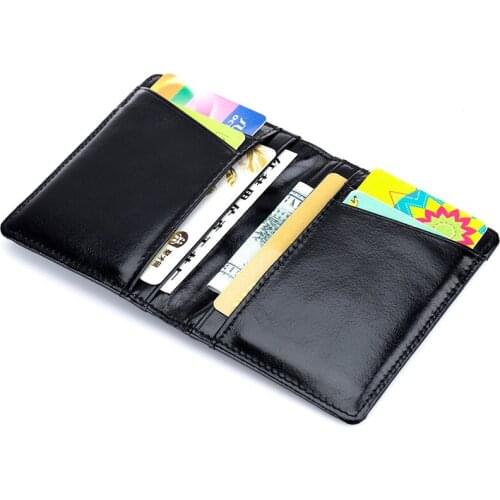 Woman Credit Card Holder Cash Wallet Genuine Leather Brand Luxury Brand Kaarten Business Card Protector Id Organizer Unisex Male
