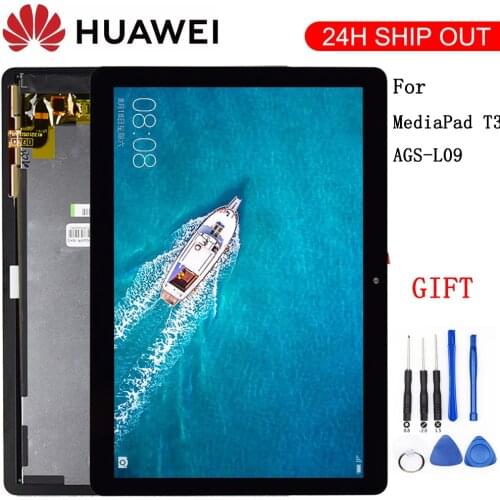LCD For Huawei MediaPad T3 10 AGS-L03 AGS-L09 AGS-W09 T3 LCD Display Touch Screen Digitizer Assembly + Frame For Mediapad T3 10
