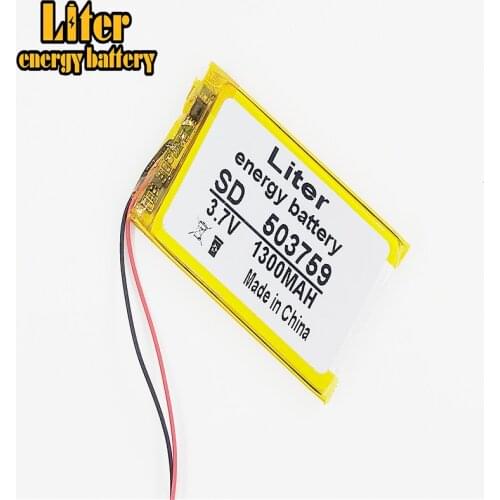 3.7V 1300mAh lithium polymer battery 503759 navigator MP3 GPS universal rechargeable battery