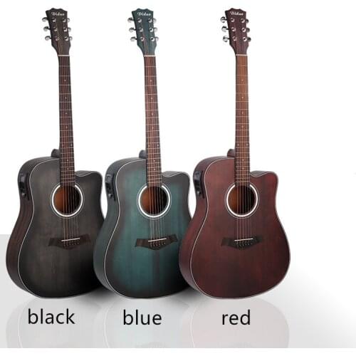 41 Inch Folk Guitar Picea Asperata Electric Box Guitar Mahogany Acoustic Guitar 6 String Concert Guitar with PickupAGT201