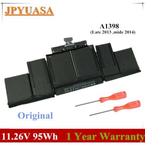 7XINbox 11.26V 95Wh A1494 A1398 Laptop Battery For Apple Macbook Pro 15" Retina A1398 (2013 year) ME293 ME294 MGXA2 MGXC2 A1494