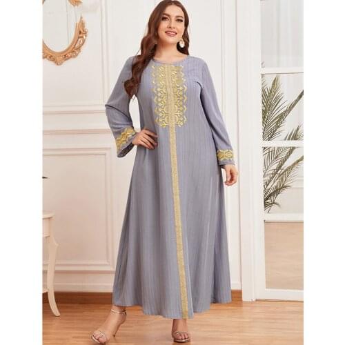 Bangladesh Muslim Long Dress Women Abaya Dubai Moroccan Turkish Islamic Clothing Plus Size Embroidery Kaftan Robe Femme