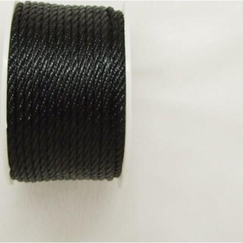 Free shipping 10mtrs/Lot Vintage Black 3mm Nylon Braide Persian Cord Macrame&Craft Yarn