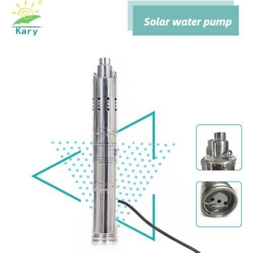 Good design DC 12V 24V brushless deep well submersible pump with internal MPPT controller solar borehole pumps