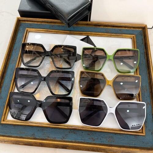 Brand Designer Womens Sunglasses Resin Wrap Frame Sun Glasses Square Frame Glasses Top Quality Luxury Womens Sunglasses