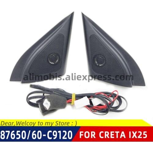 For Hyundai ix25 CRETA speakers tweeter car-styling Audio trumpet head speaker ABS material triangle speakers tweeter
