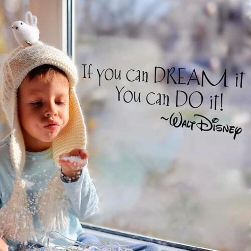IF YOU CAN DREAM IT YOU CAN DO IT inspiring quotes Wall Stickers Home Art Decor Decal Mural Wall Stickers For Kids Rooms A663