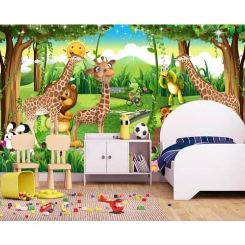 Fantasy forest forest beautiful cartoon children room children room decoration painting