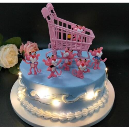 Hot cross border cake baking toys scene baking cake decoration Doll Mini powder shopping cart cake decoration interactive toys