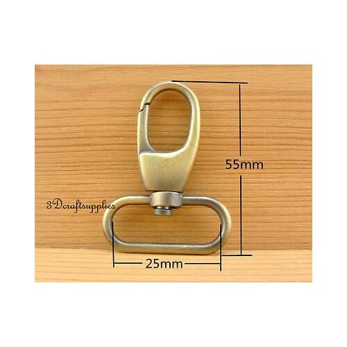 Lobster Clasps Clips Claw purse hooks Swivel snap hook 25 mm 6pcs AC110
