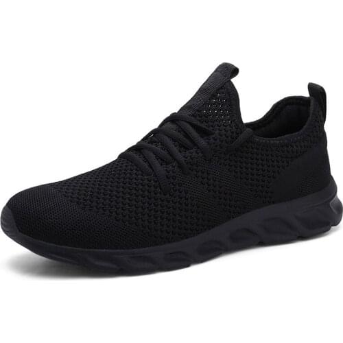 Hot-selling Classic Casual Sneakers for Mens Mesh Breathable Elastic Lace Shoes Male Workout Sports Running Shoes