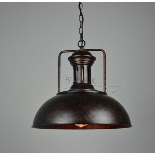 Loft industrial style retro American country wrought iron pendant lamp