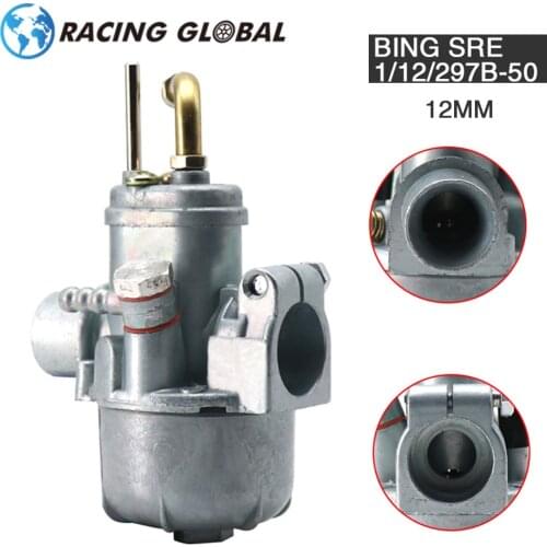 ALCON-For Moped Bing Carburetor Maxi Sport Luxe Newport Cobra Carb BING SRE 1/12/297B-50 Racing 12mm Motorcycle Carburetor Puch