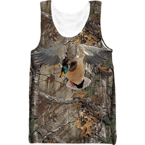 New Fashion Hunting Vest Mens 3d Print Duck Sleeveless Men Women Custom Tank Top V9