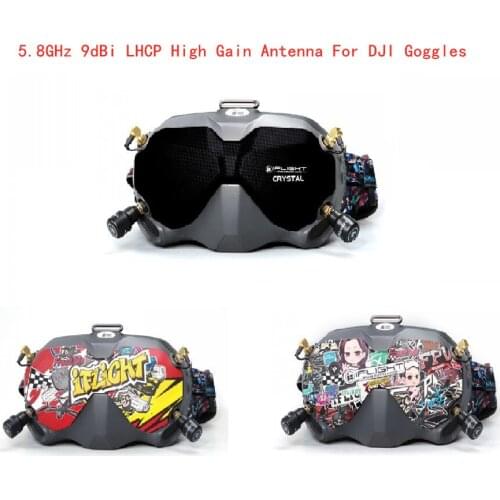New iFlight Crystal HD Patch Protective Shell with 5.8G 9dBi LHCP High Gain Directional Antenna for DJI Digital FPV Goggles