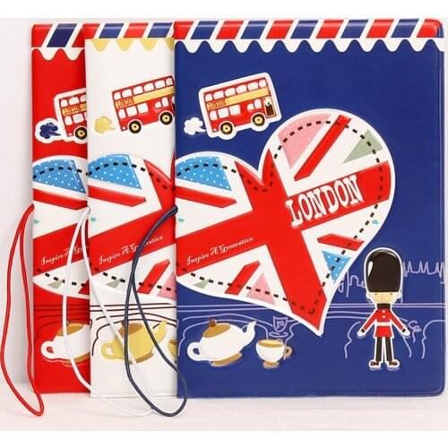 Travel Love London ID Card Holder Passport Holder PVC Leather 3D Design Passport Cover 14*10CM Passport Holder