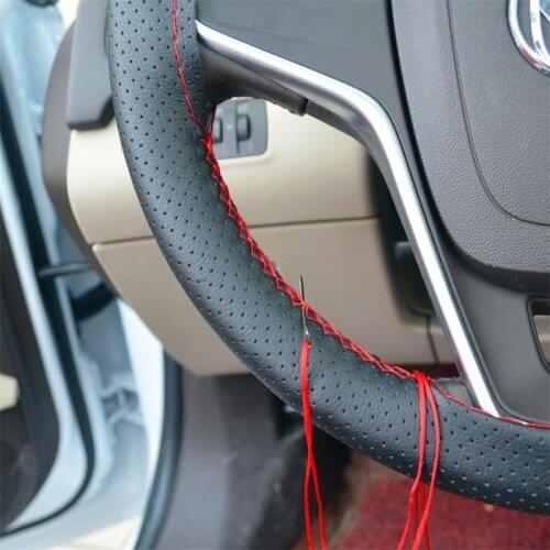 Car Steering Wheel Braid Cover Soft Texture Car Covers with Needles and Thread Artificial Leather Car Styling Car Accessories