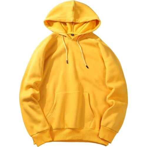 2021Autumn and Winter Mens Sports Sweater Solid Color Hooded Large Size Pullover Loose Sports Casual Top Hoodie Mens Clothing