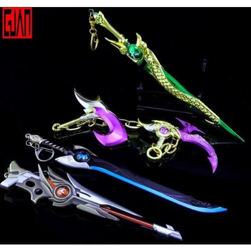 King Game Peripheral Weapon Model Toy Alloy Sword Crafts Collection Keychain Pendant Simulation Toy Collection Gift Pendant