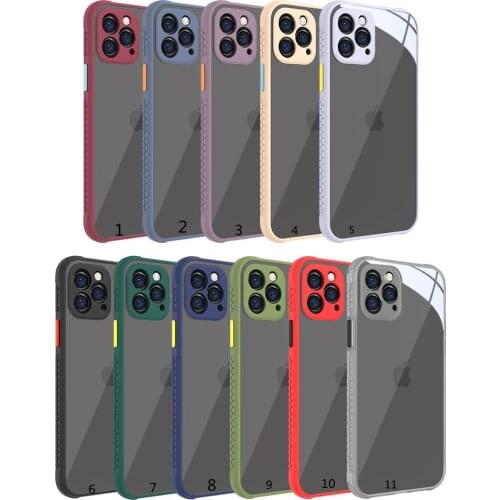 100Pcs/Lot Arylic Silicone Phone Case For iPhone 12 Mini 11 Pro XS Max XR X 7 8 6 6S Plus Shockproof Soft Cover
