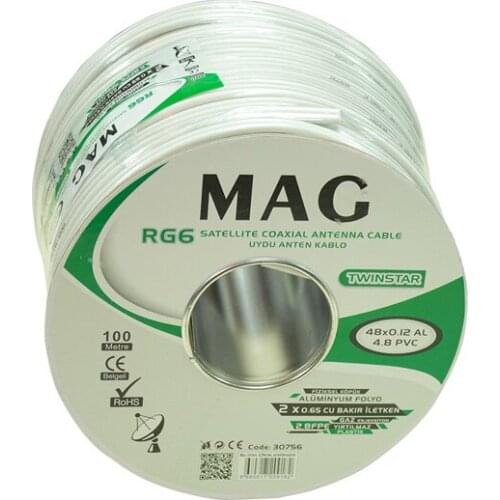 RG59 FA MINI MAG DUAL BİTİŞİK ANTENNA CABLE 48 WIRE (100 METERS)