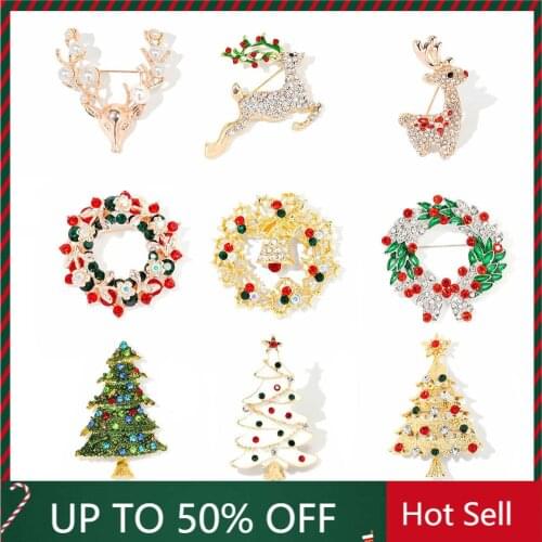 Christmas series Butterfly brooches Vintage pins Rhinestone Delicate Brooches for Women Gift Dress Accessories Elegant Pin