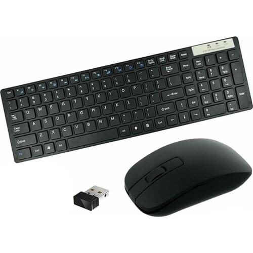 Slim 2.4G Wireless Rechargeable Keyboard Mouse Keyboard with Wireless Mouse Keyboard Mouse Set for Laptop PC Computer