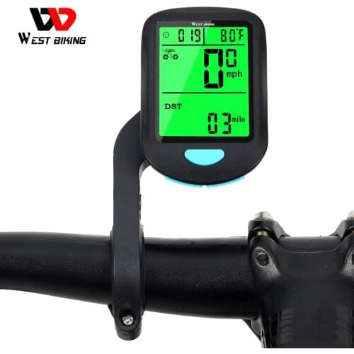 WEST BIKING Wireless Bicycle Computer Waterproof Speedometer LED Backlight Odometer MTB Road Bike Stopwatch Cycling Accessories