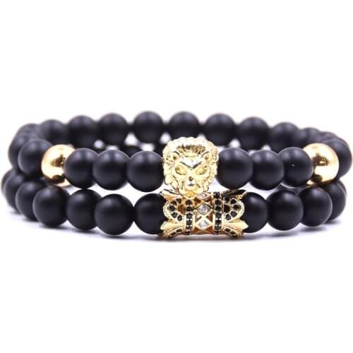 New Arrival Lion Bracelet femme Friends Natrual Stone Beads Bracelets For Women Men Jewelry Pulseras Mujer bracciali uomo