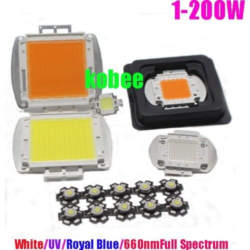 1W 3W 5W 10W 20W 30W 50W 100W 150W 200W High Power LED Plant Grow 395nm 450nm 660nm White Full Spectrum