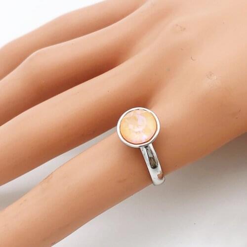 11.11 Sale New Fashion High Quality Jewelery Made with Austria Crystal Round Design Adjustable Rings for Women Best Bijoux Gift