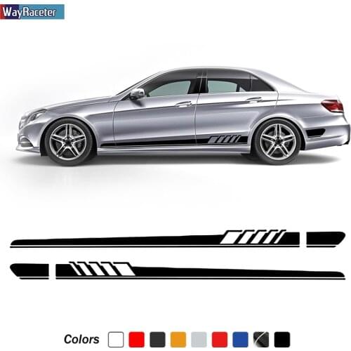 2 Pcs Edition 1 Side Stripes Skirt Sticker For Mercedes Benz E Class W212 S212 A207 C207 E63 AMG E200 E250 E300 E350 Accessories