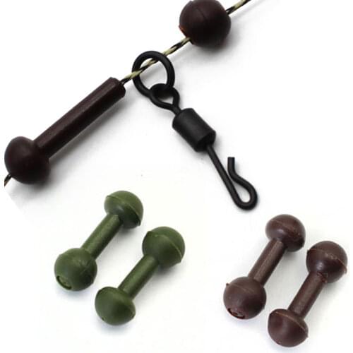 20PCS Carp Fishing Chod Sleeves Beads Carp Hair Rig Soft Quick Change Beads for Helicopter Rigs Carp Terminal Tackle Accessories