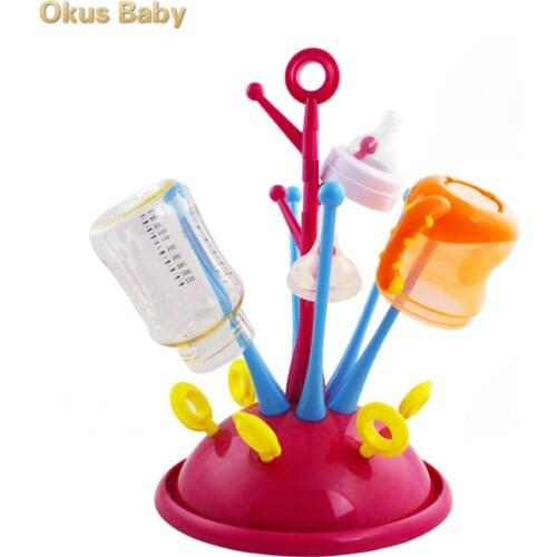 2019 Baby Bottle Drying Rack Glass Countertop Escorredor De Mamadeira Drying Cleaning Dryer Drainer Storage Dryer Drying Rack