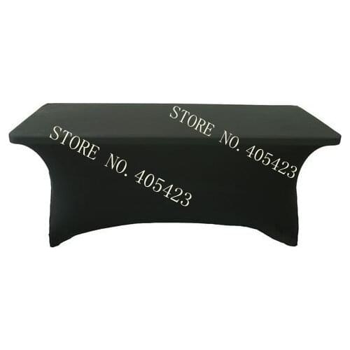 5pcs/lot ,6ft Premium quality spandex Lycra fitted table cover Trestle tablecloth for wedding party