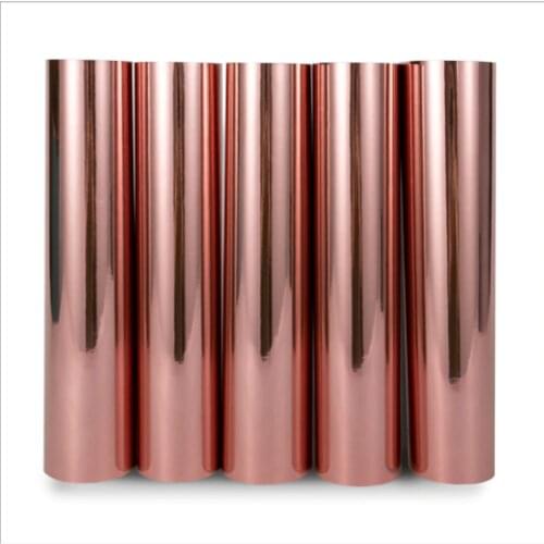 60"x12"/20" Rose Gold Craft Vinyl Film DIY Decorative Vinyl Film Vinyl Cutting Machine Self Adhesive Sticker for Car Body Cup