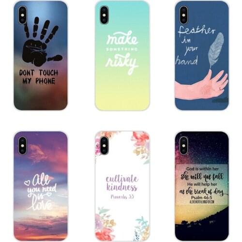Accessories Phone Shell Covers Proverb Phrase Motto For Apple iPhone X XR XS 11Pro MAX 4S 5S 5C SE 6S 7 8 Plus ipod touch 5 6