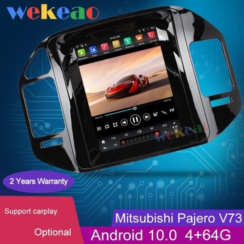 Wekeao 10.4" Vertical Screen Tesla Android 10.0 Car Radio For Mitsubishi Pajero V73 V77 V68 V75 Car Player Stereo GPS 2004-2011