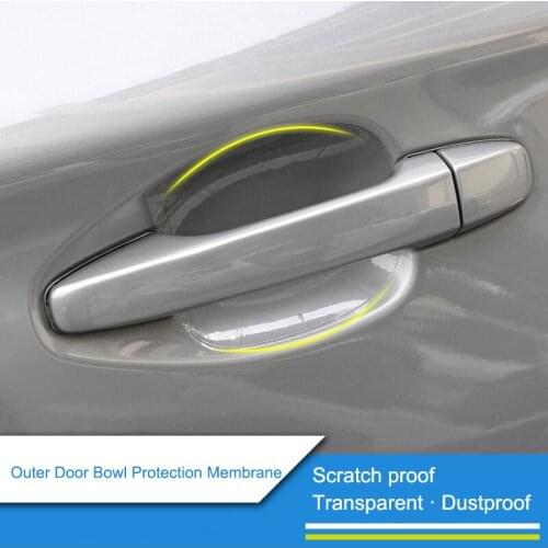 Car Door Handle Scratch Protector Films Door Bowl Protection Sticker Invisible Transparent For Subaru Outback Forester XV Legacy