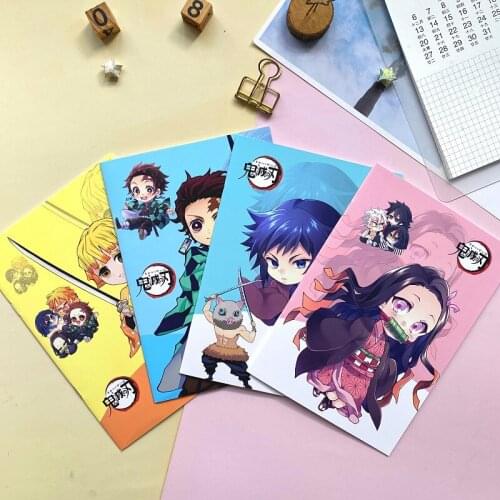 Anime Demon Slayer Kimetsu No Yaiba Kamado Tanjirou Nezuko Notepad Hard Cover Notebook Diary Agenda Notepad Gift