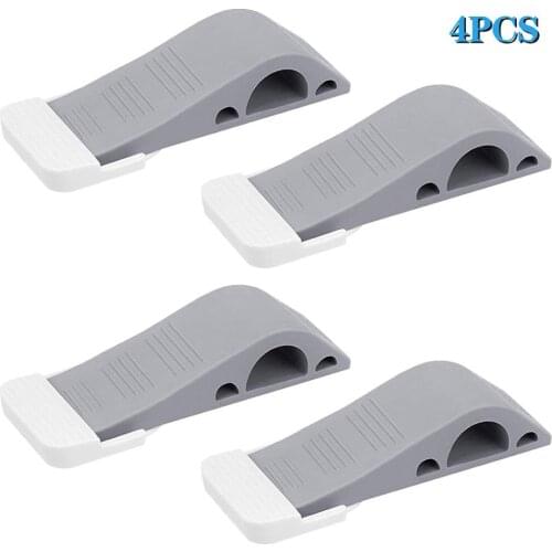 Door Stopper Heavy Duty Door Stop Wedge Premium Rubber Door Stops Pack of 4 for Home and Office Works on All Floor Surfaces