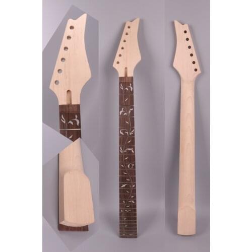 Electric guitar neck 24 fret 25.5 inch solid wood Fretboard tree inlaid Rosewood Fretboard Bolt On Canada Maple