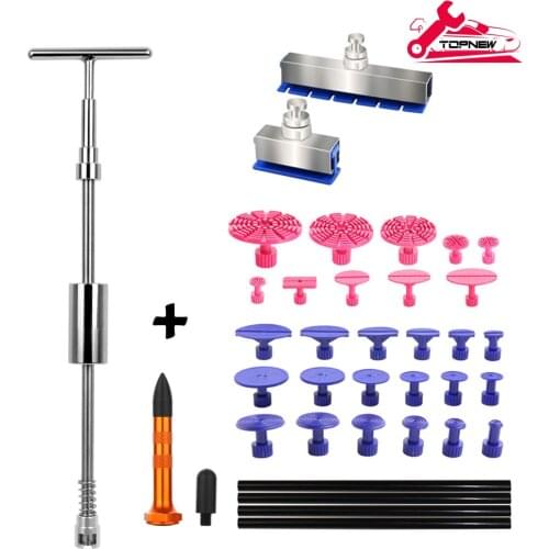 Dent Puller Slide Hammer T-Bar Tool Dent Removal Pulling Tabs for Car Auto Body Hail Damage Remover