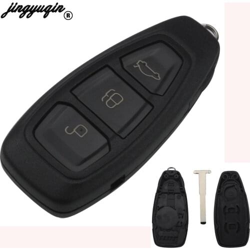Jinyuqin 3 Buttons Flip key Folding car Remote Key Shell For Ford Focus Fiesta Focus Titanium FOB Shell Replacement