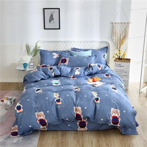 Cartoon bear Bedding Set KIDS Duvet cover Bed Linen Single Queen King Size Bedclothes